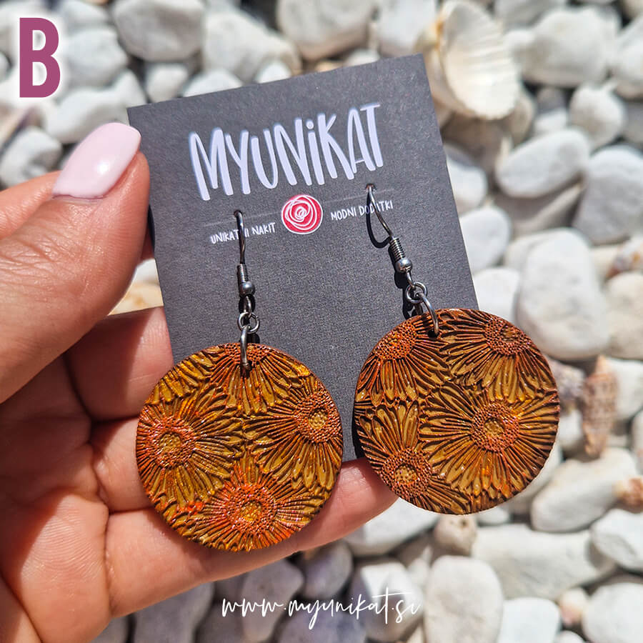 U513B-unikatni-uhani-soncnica-sunflower-nakit-myunikat-TjasaVodeb